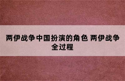 两伊战争中国扮演的角色 两伊战争全过程